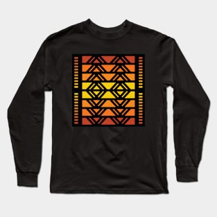 “Dimensional Shifting” - V.4 Orange - (Geometric Art) (Dimensions) - Doc Labs Long Sleeve T-Shirt